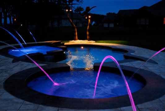pool water features fiber optic house lighting